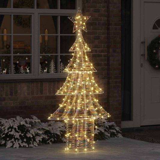 Weihnachtsbaum mit 240 LEDs Warmweiß 181 cm PET