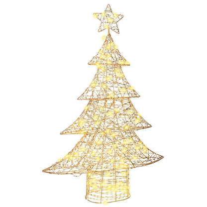 Weihnachtsbaum mit 120 LEDs Warmweiß 120,5 cm PET