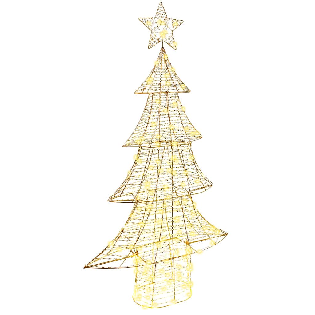 Weihnachtsbaum mit 160 LEDs Warmweiß 150 cm PET
