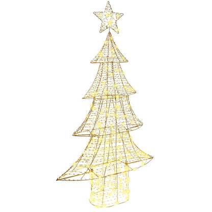 Weihnachtsbaum mit 160 LEDs Warmweiß 150 cm PET