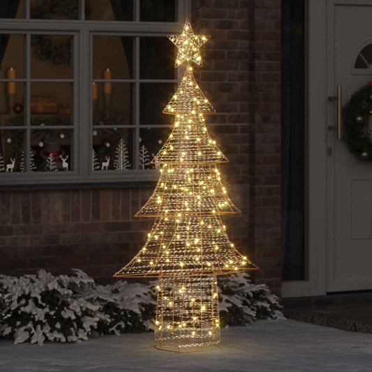 Weihnachtsbaum mit 240 LEDs Warmweiß 181 cm PET