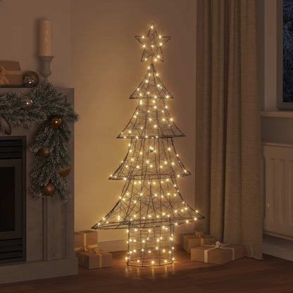 Weihnachtsbaum mit 160 LEDs Warmweiß 150 cm Rattan