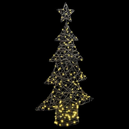 Weihnachtsbaum mit 160 LEDs Warmweiß 150 cm Rattan