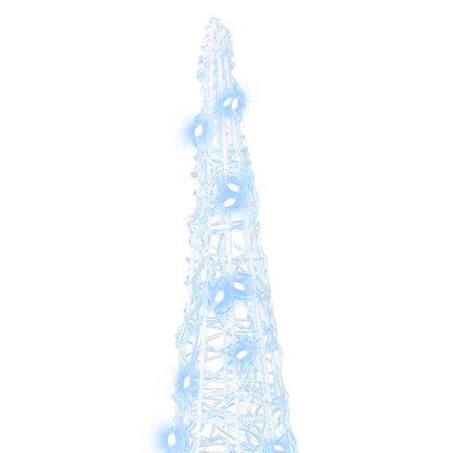 Albero di Natale con 90 LED, 3 pezzi, bianco freddo, 20 x 20 x 80 cm, acrilico