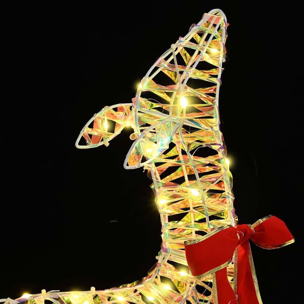 Rentierfamilie mit 300 LEDs 3 pcs Warmweiß 67 x 26 x 127 cm PET