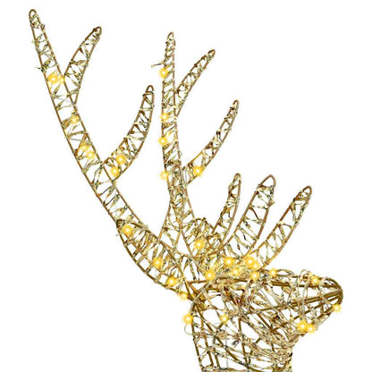 Rentierfamilie mit 300 LEDs 3 pcs Warmweiß 67 x 26 x 127 cm PET