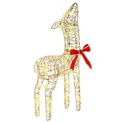 Rentierfamilie mit 300 LEDs 3 pcs Warmweiß 67 x 26 x 127 cm PET