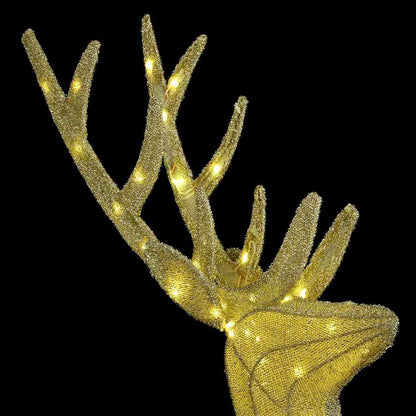 Rentierfamilie 3 pcs Warmweiß 68 x 26 x 127 cm Stoff