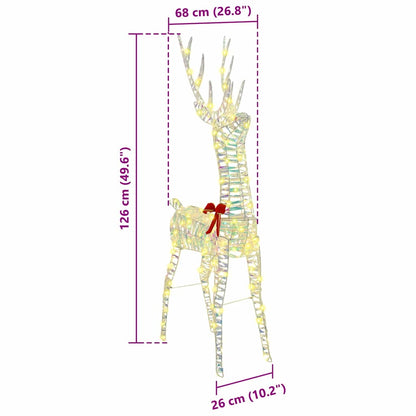 3D Rentier mit 140 LEDs Warmweiß 128 cm Haustier