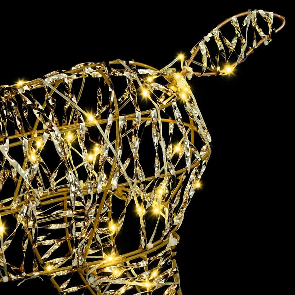 3D Rentier mit 140 LEDs Warmweiß 128 cm Haustier