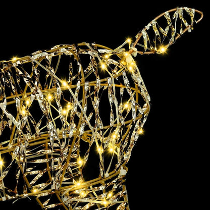 3D Rentier mit 140 LEDs Warmweiß 128 cm Haustier