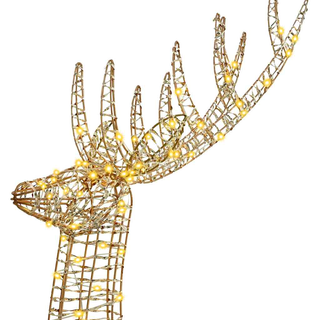 3D Rentier mit 250 LEDs Warmweiß 180 cm Haustier