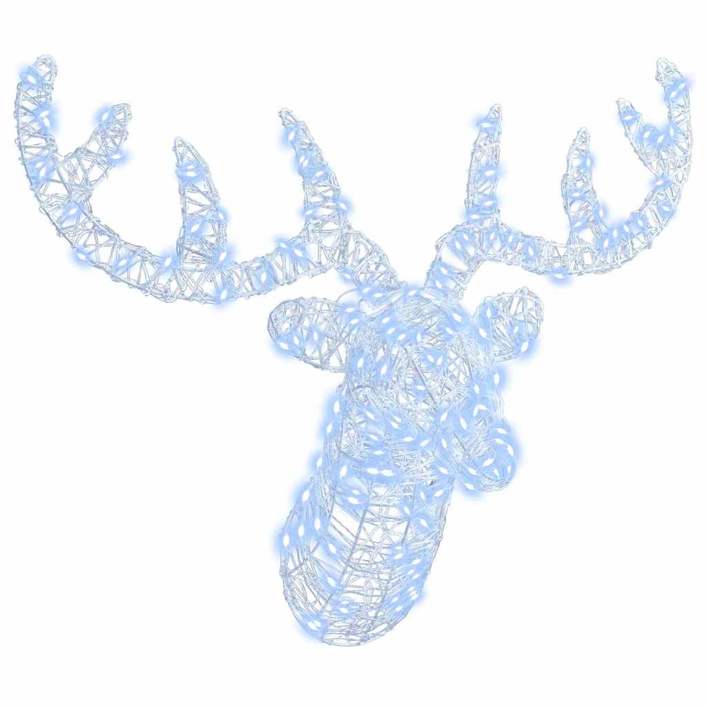 Rentierkopf mit 140 LEDs Kaltweiß 68 x 36,5 x 62,5 cm Acryl