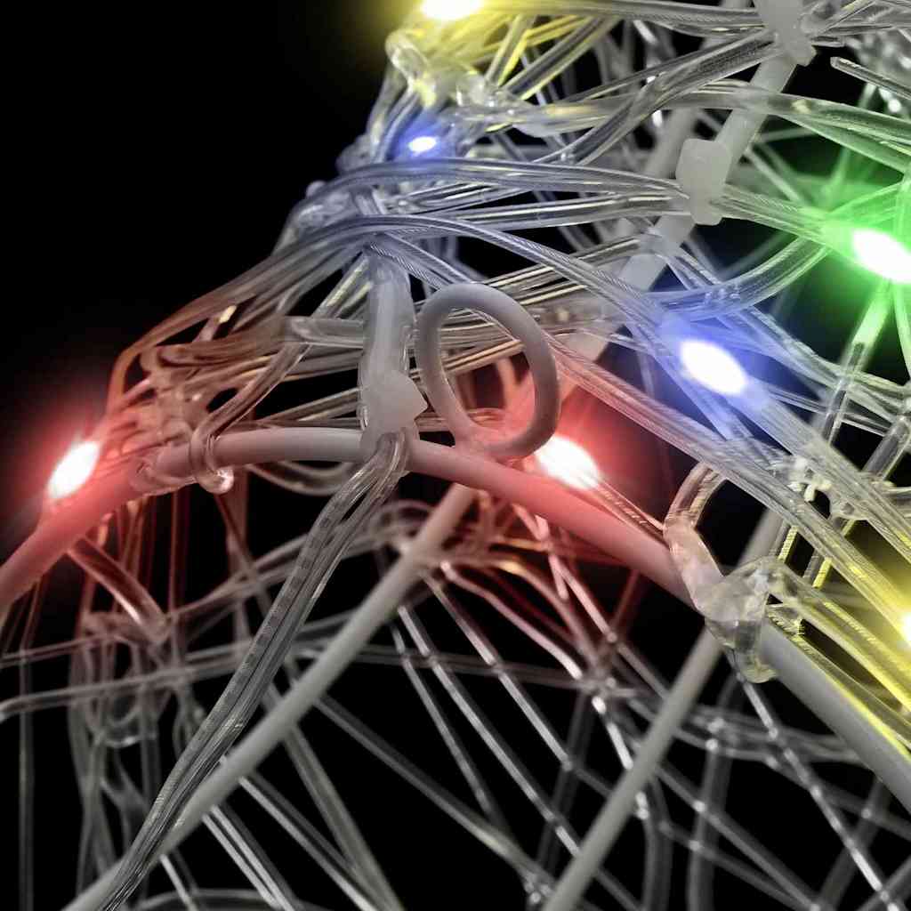 Rentierkopf mit 140 LEDs Bunt 60 cm Acryl