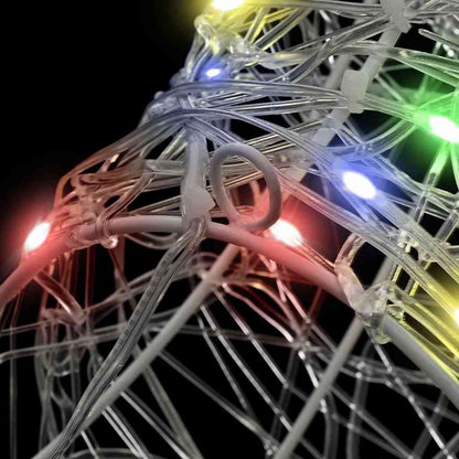 Rentierkopf mit 140 LEDs Bunt 60 cm Acryl