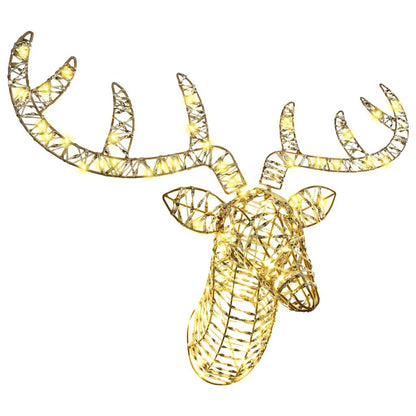 Rentier Zieh Schlitten Warmweiß 68 x 36,5 x 62,5 cm PET