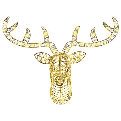 Rentier Zieh Schlitten Warmweiß 68 x 36,5 x 62,5 cm PET