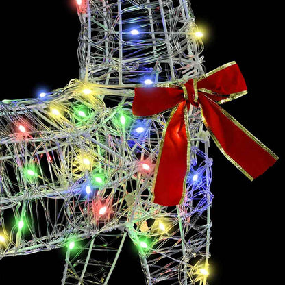 Rentier Zieh Schlitten Bunt 70 x 26 x 128,5 cm Acryl