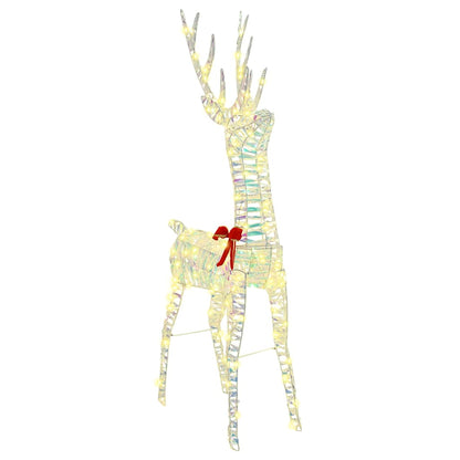 Rentier Zieh Schlitten Warmweiß 70 x 26 x 128,5 cm PET