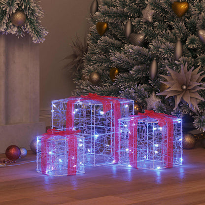 Geschenkbox mit 60 LEDs 3 pcs Blau 20 x 20 x 20 cm Acryl