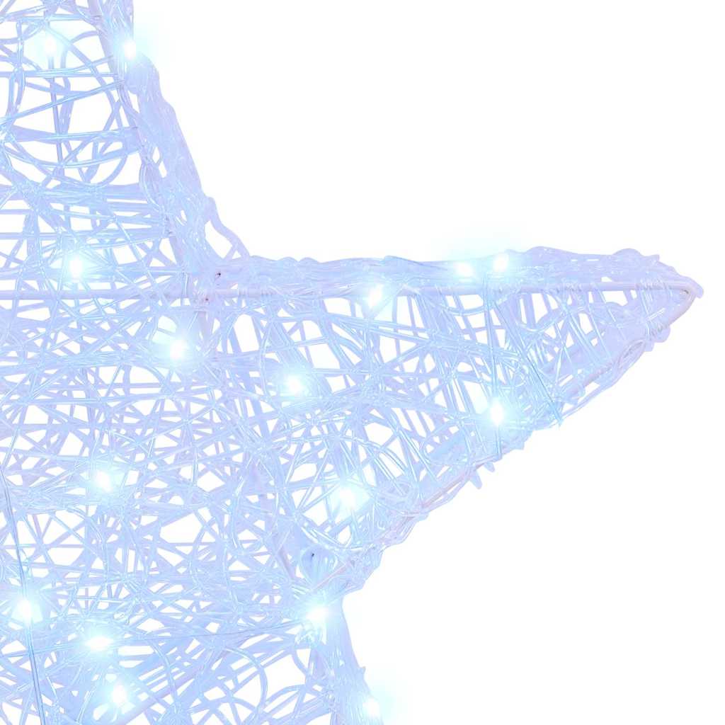 3D Stern mit 50 LEDs Kaltweiß 55 x 53.5 x 10 cm Acryl