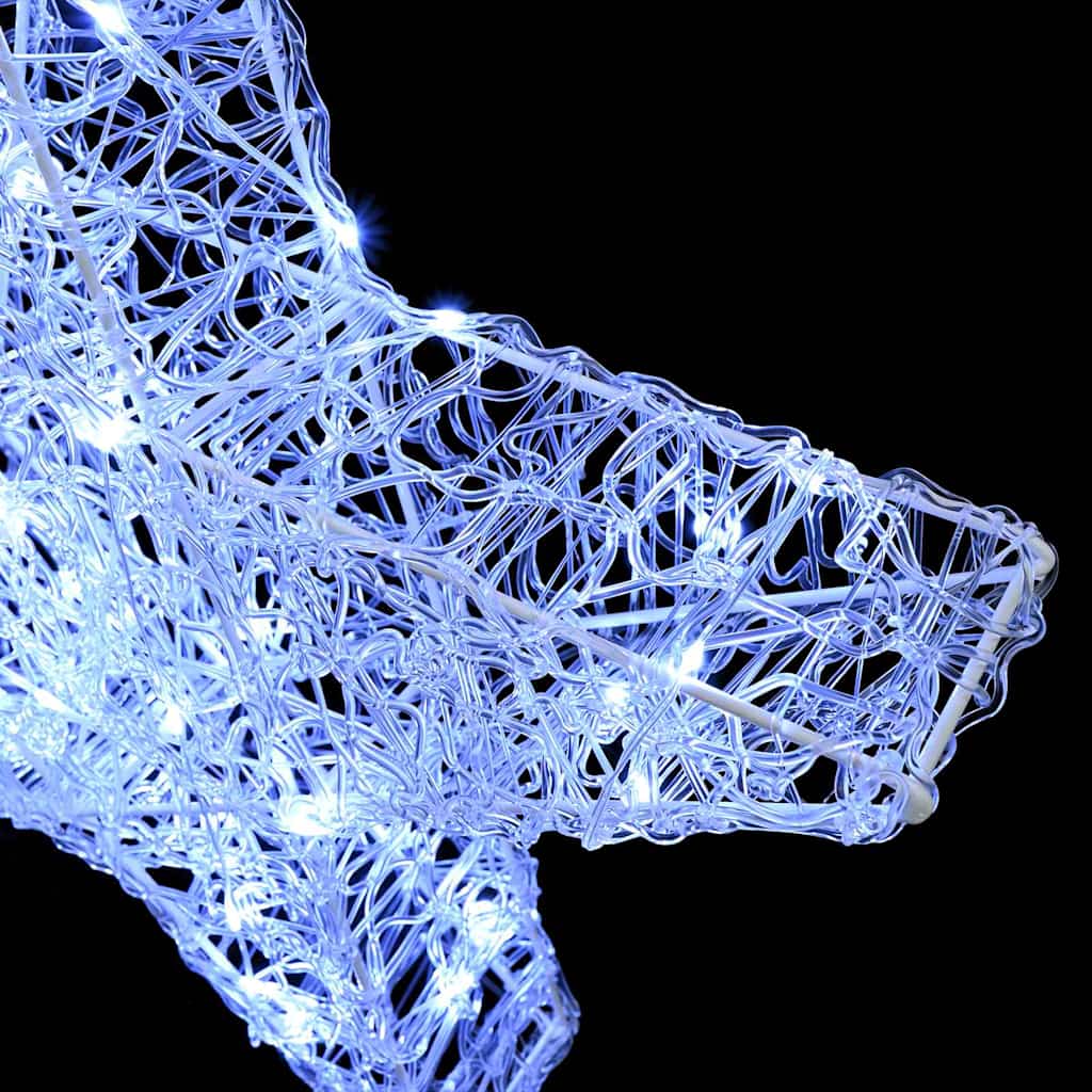 3D Stern mit 50 LEDs Kaltweiß 55 x 53.5 x 10 cm Acryl