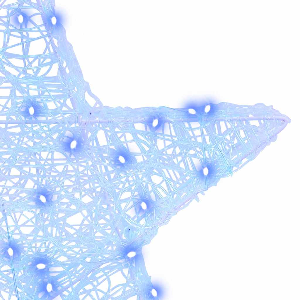 3D Stern mit 50 LEDs Blau 55 x 53.5 x 10 cm Acryl