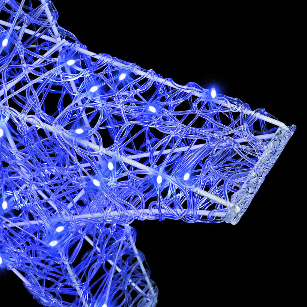 3D Stern mit 50 LEDs Blau 55 x 53.5 x 10 cm Acryl