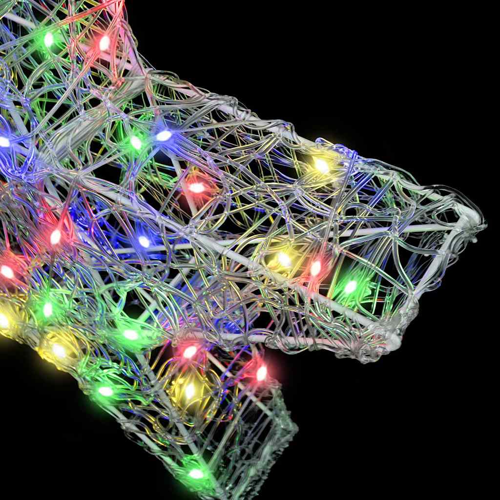 3D Stern mit 50 LEDs Mehrfarbig 55 x 53.5 x 10 cm Acryl