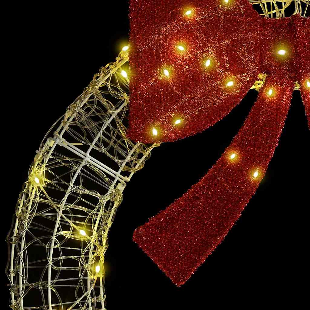 Kranz mit 60 LEDs Warmweiß 76 x 8,5 x 76 cm Acryl