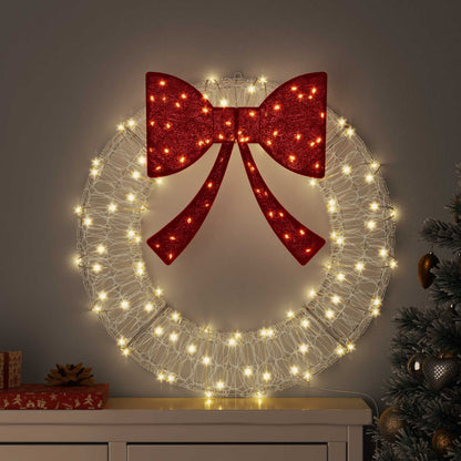 Ghirlanda con 60 LED bianco caldo, 76 x 8,5 x 76 cm, acrilico