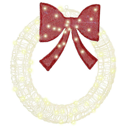 Ghirlanda con 60 LED bianco caldo, 76 x 8,5 x 76 cm, acrilico