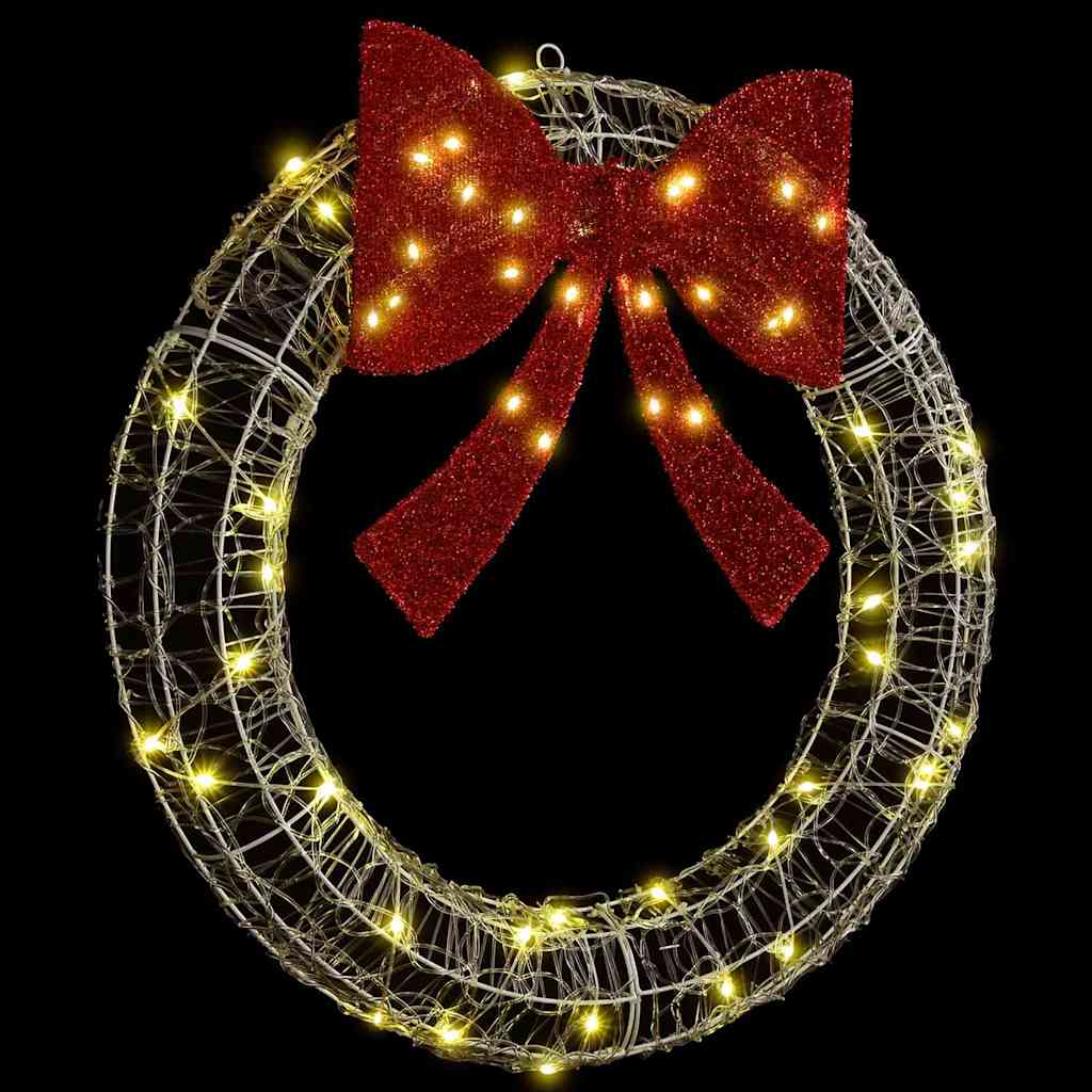 Ghirlanda con 60 LED bianco caldo, 76 x 8,5 x 76 cm, acrilico