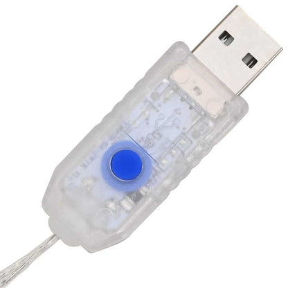 Kranz mit 60 LEDs Blau 76 x 8,5 x 76 cm Acryl