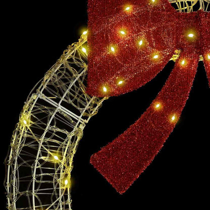 Kranz mit 150 LEDs Warmweiß 120 cm Acryl