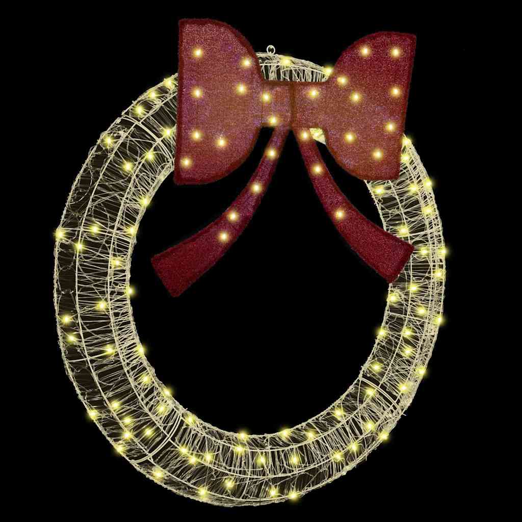 Kranz mit 150 LEDs Warmweiß 120 cm Acryl