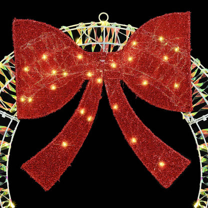 Kranz mit 80 LEDs Warmweiß 90 cm PET