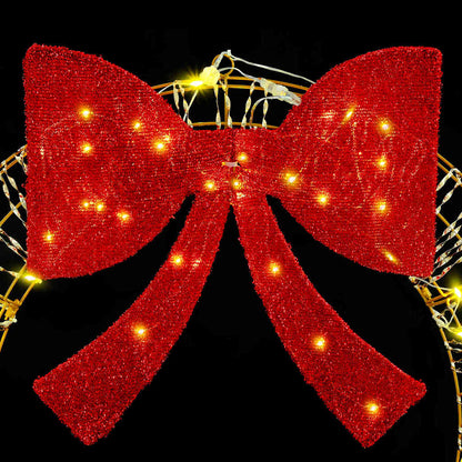 Corona con 60 LED bianco caldo, 75 cm, PET