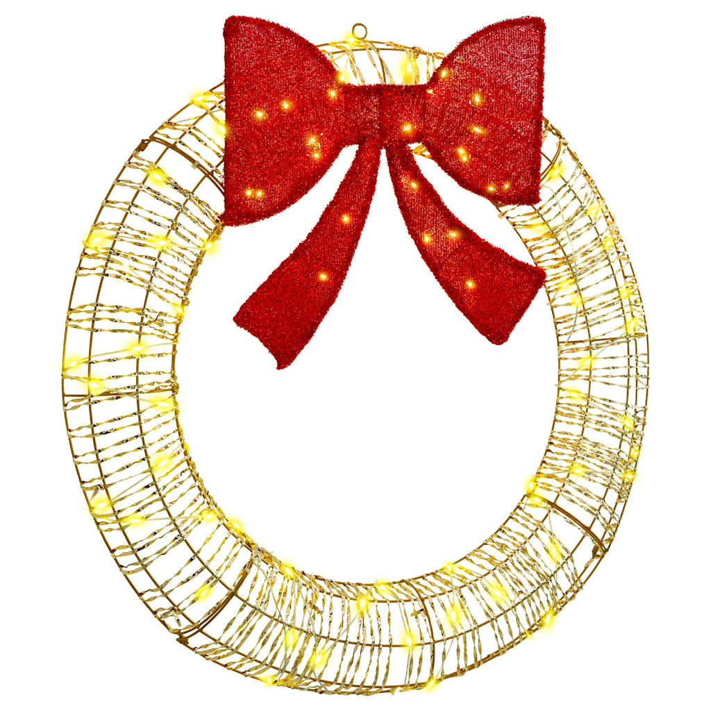 Kranz mit 80 LEDs Warmweiß 90 cm PET