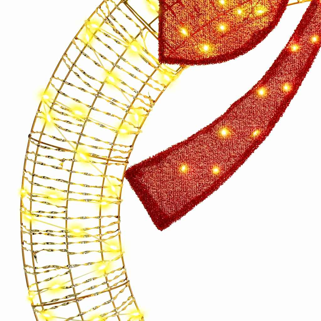 Kranz mit 150 LEDs Warmweiß 120 cm PET