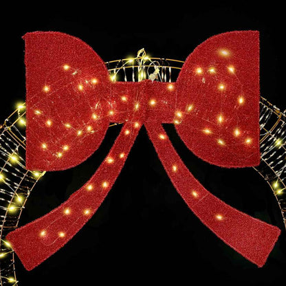 Kranz mit 150 LEDs Warmweiß 120 cm PET