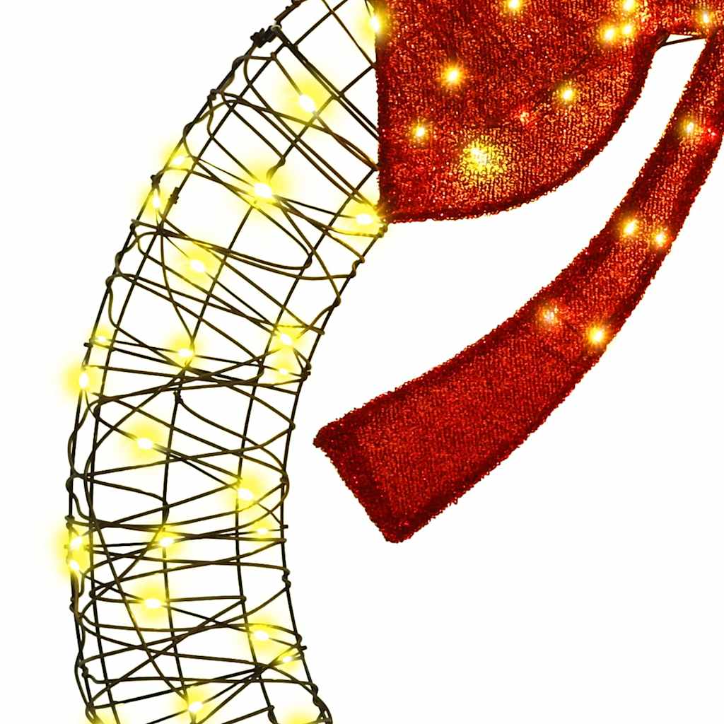 Kranz mit 150 LEDs Warmweiß 120 cm Rattan