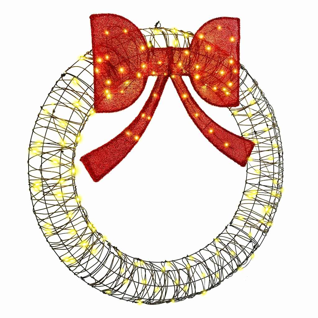 Kranz mit 150 LEDs Warmweiß 120 cm Rattan