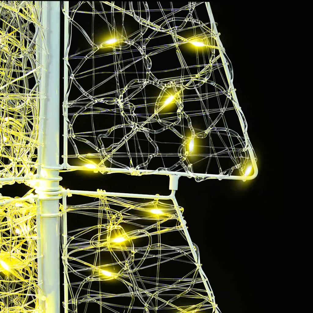 Weihnachtsbaum mit 100 LEDs Warmes Weiß 120 cm Acryl