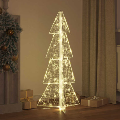 Weihnachtsbaum mit 100 LEDs Warmes Weiß 120 cm Acryl