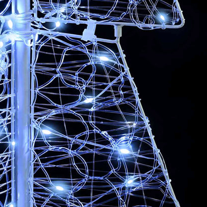 Weihnachtsbaum mit 100 LEDs Kaltweiß 120 cm Acryl