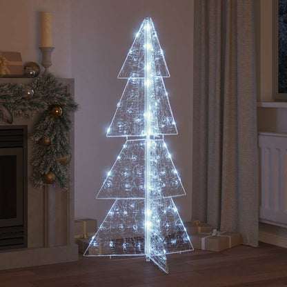 Weihnachtsbaum mit 160 LEDs Kaltweiß 150 cm Acryl