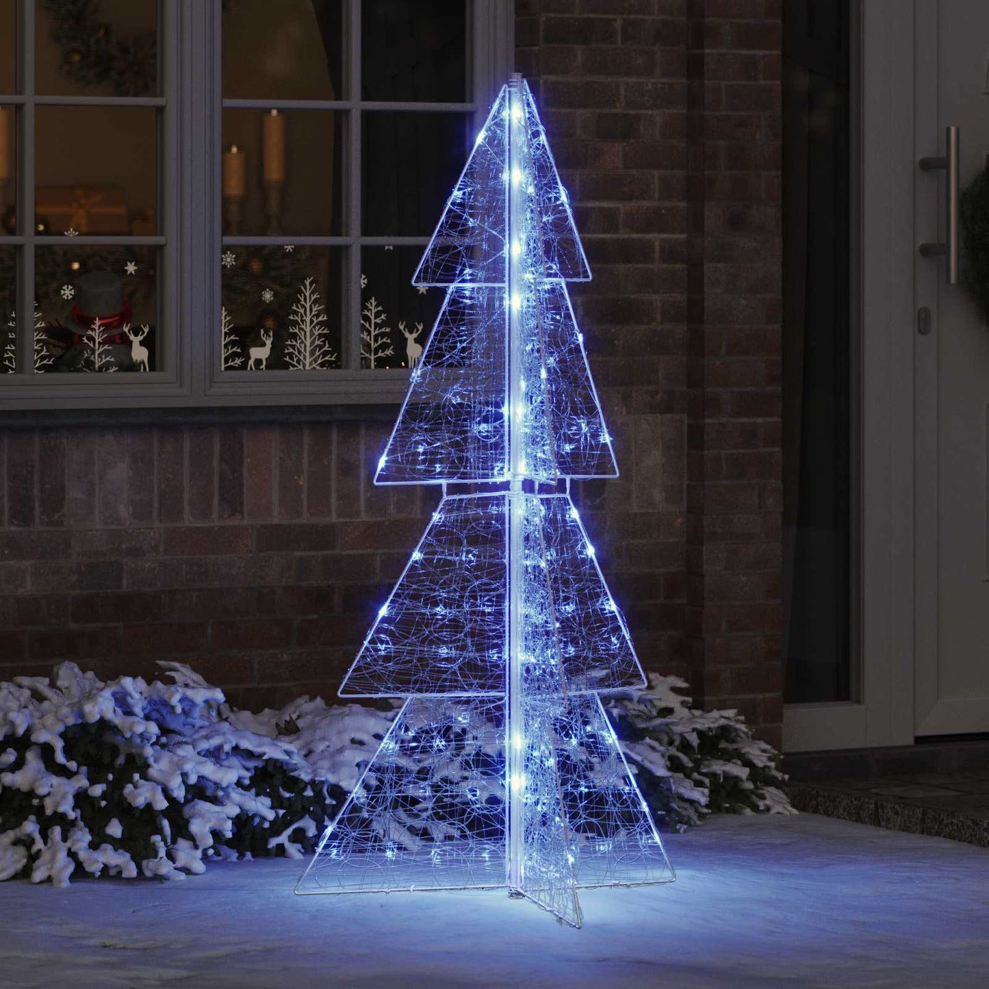 Weihnachtsbaum mit 160 LEDs Blau 150 cm Acryl