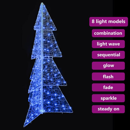 Weihnachtsbaum mit 160 LEDs Blau 150 cm Acryl