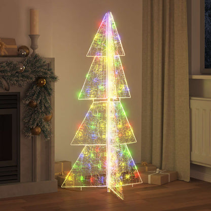 Weihnachtsbaum mit 160 LEDs Mehrfarbig 150 cm Acryl